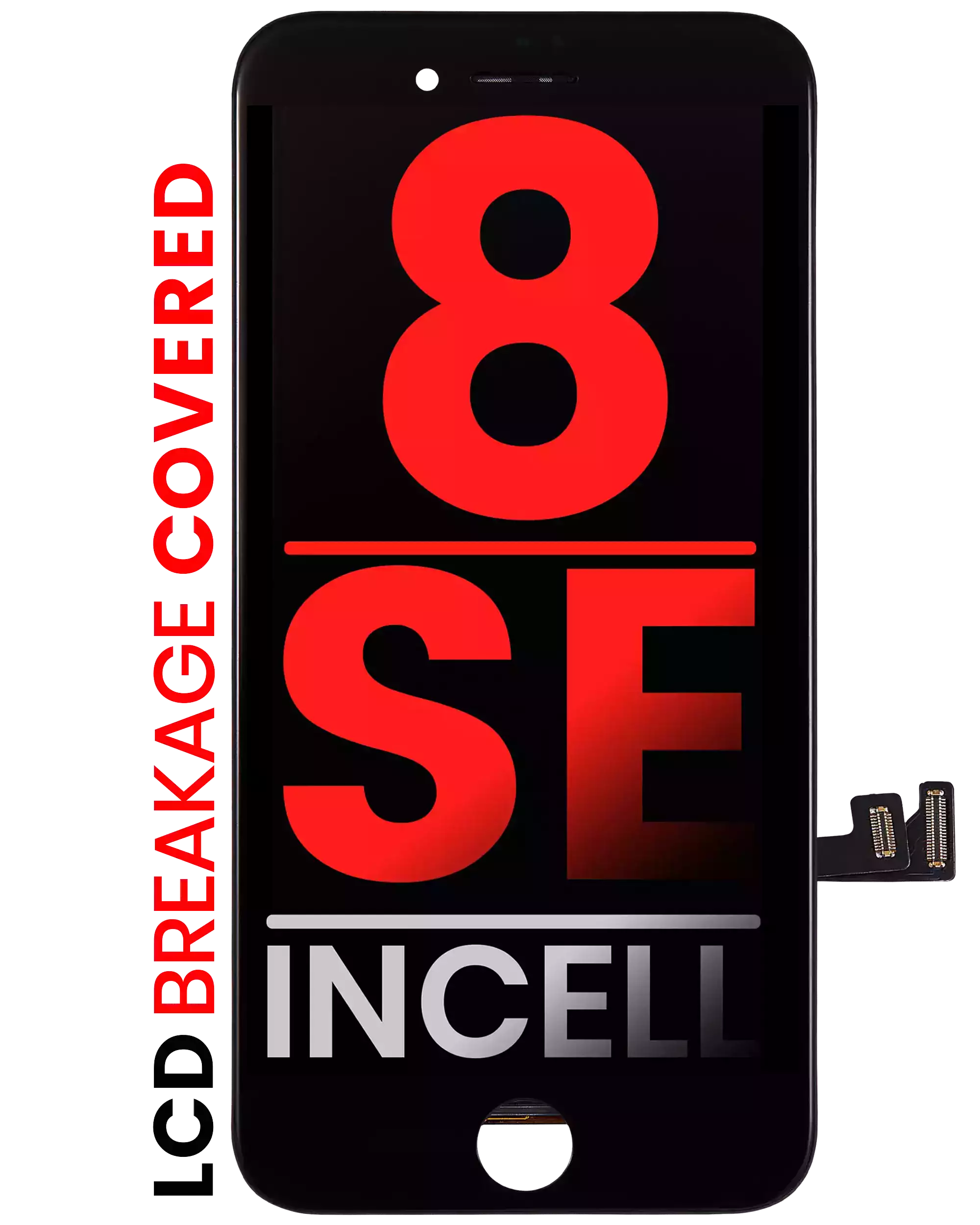 Lcd Assembly With Steel Plate Compatible For Iphone 8 / Se (2020 / 2022) (Aftermarket Pro: Xo7 Incell) (Black)