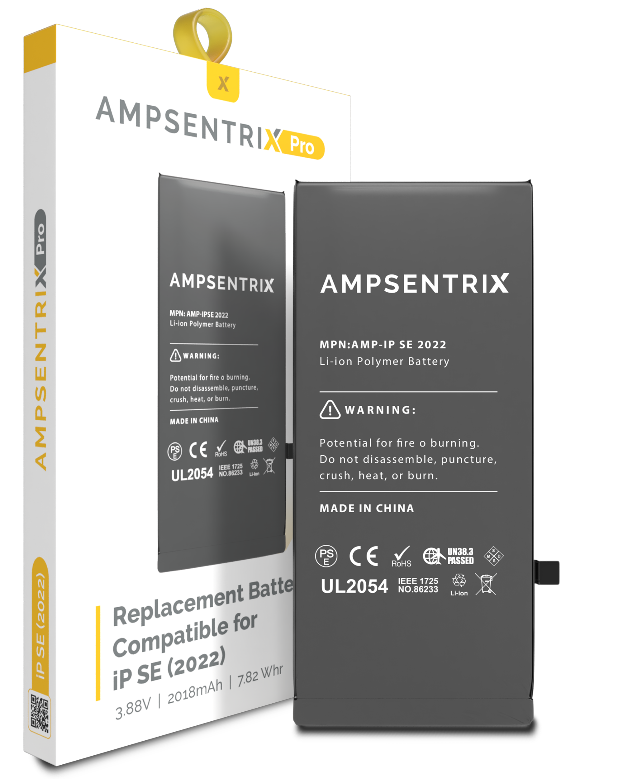 Replacement Battery Compatible For Iphone Se (2022) (Ampsentrix Pro)