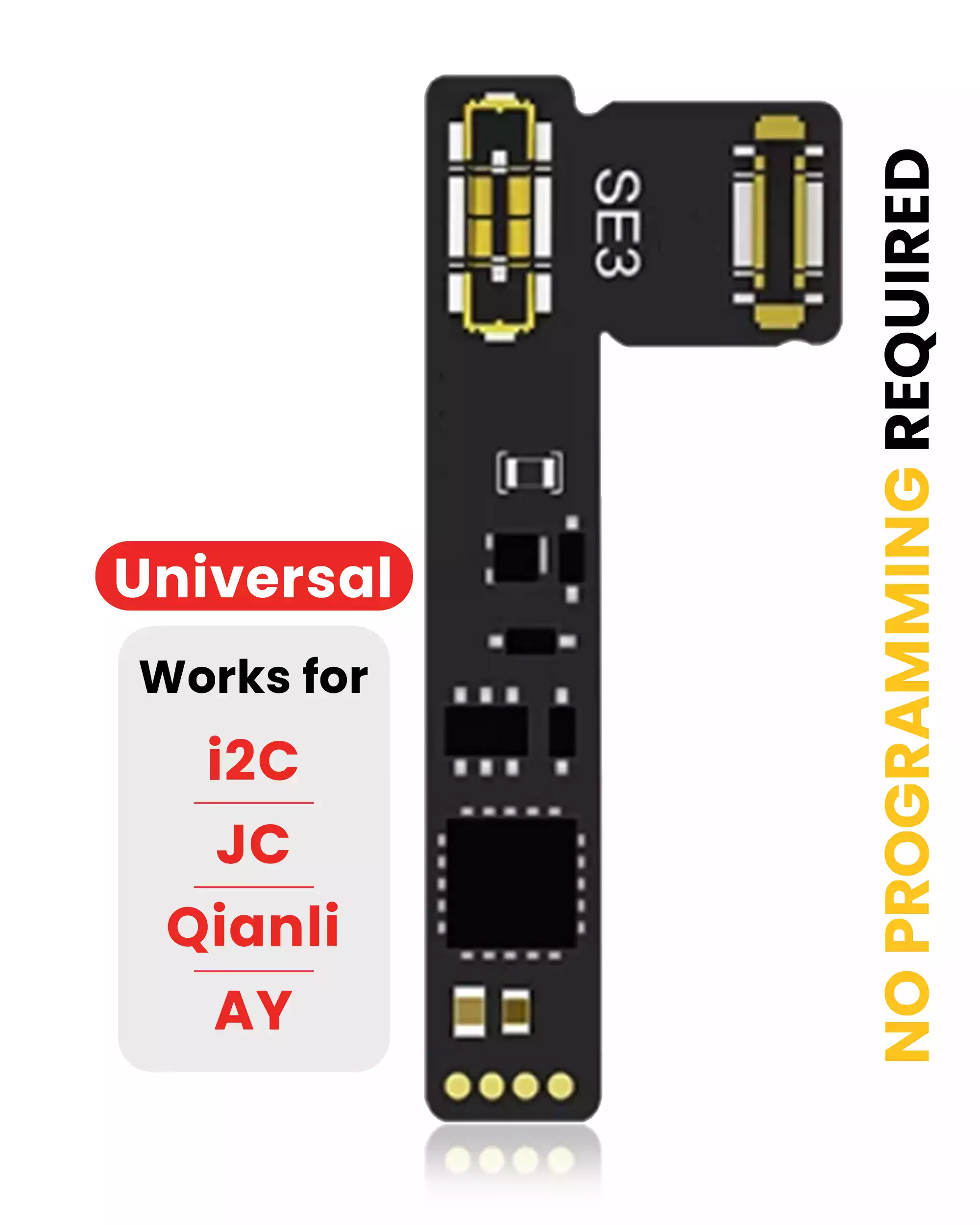 Pre-Programmed Universal Battery Tag-On Flex (Soldering Not Required) Compatible For Iphone Se (2022) (Ampsentrix) (Compatible With I2C, Jcid, Qianli)