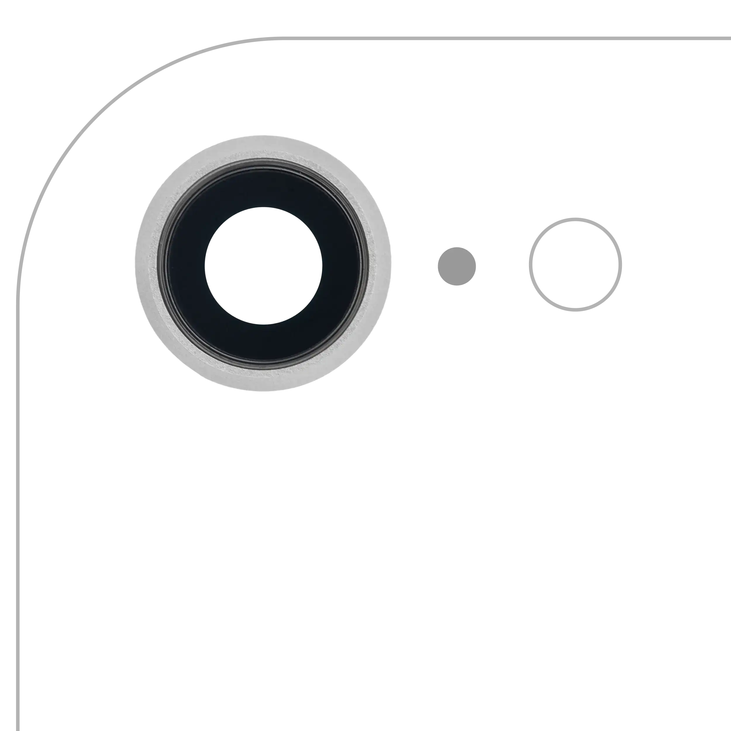 Back Camera Lens With Bracket & Bezel Compatible For Iphone 8 / Se (2020) / Se (2022) (Aftermarket Plus) (Silver) (10 Pack)