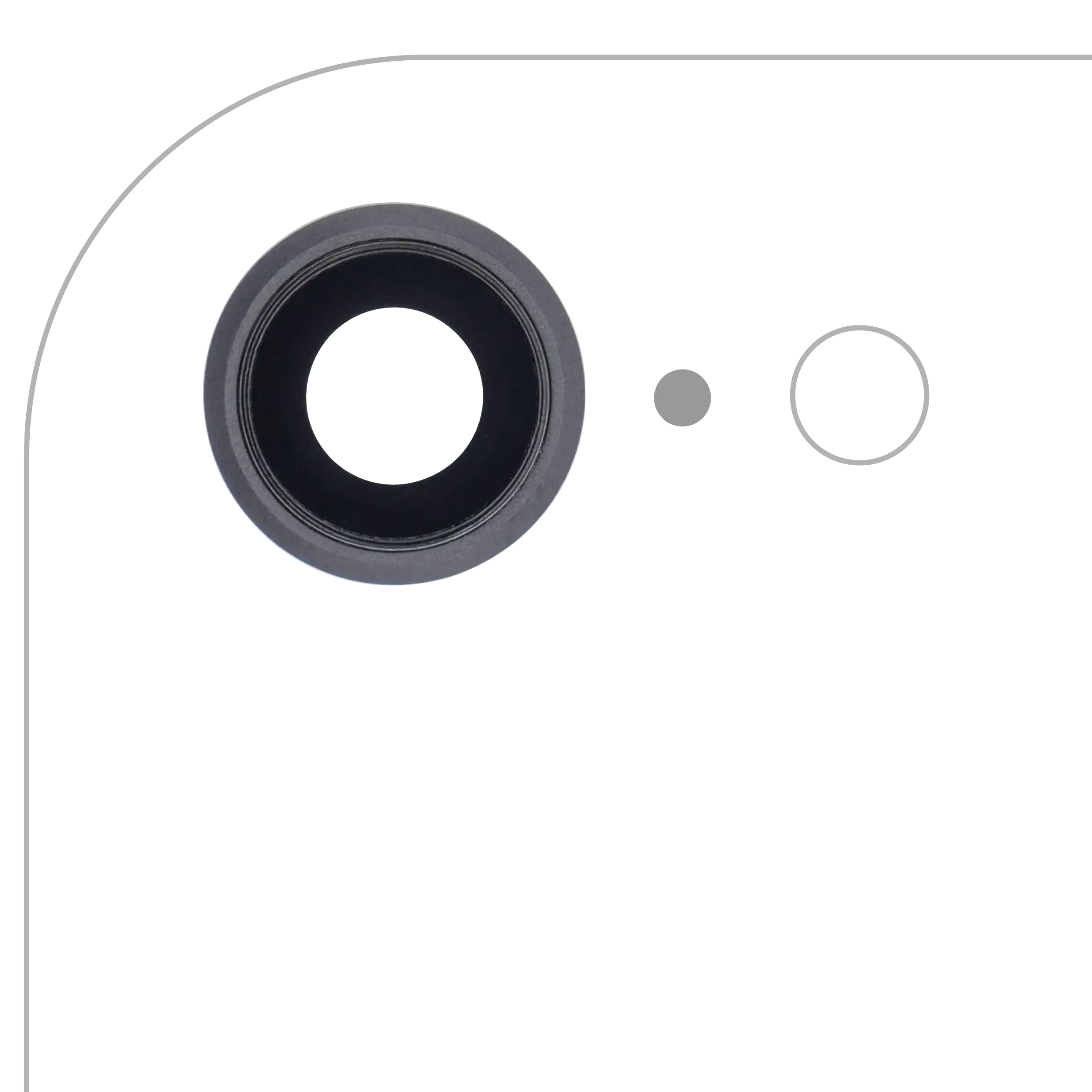 Back Camera Lens With Bracket & Bezel Compatible For Iphone 8 / Se (2020) / Se (2022) (Aftermarket Plus) (Space Gray) (10 Pack)