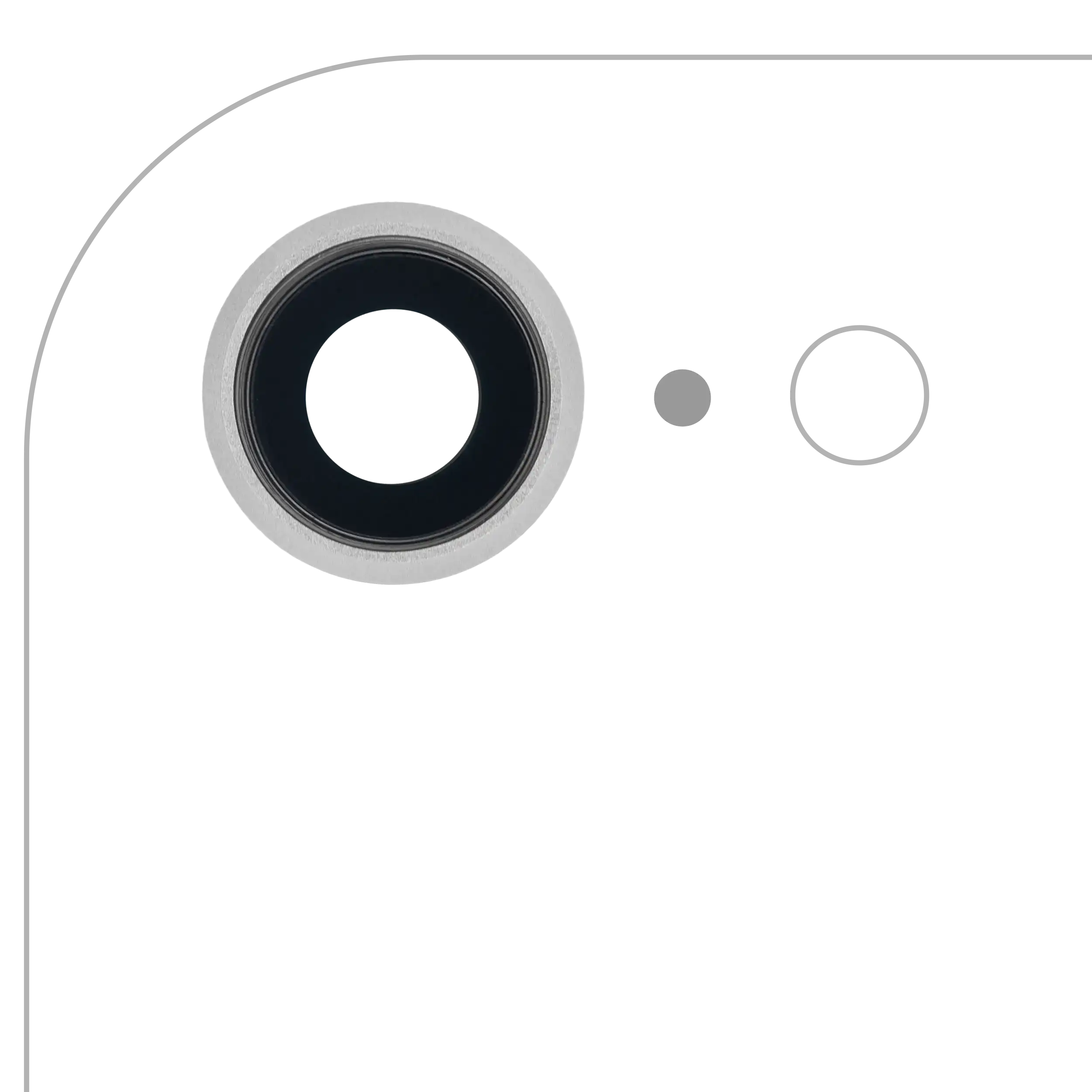 Back Camera Lens With Bracket & Bezel Compatible For Iphone 8 / Se (2020) / Se (2022) (Silver) (10 Pack) (Real Sapphire L Premium)