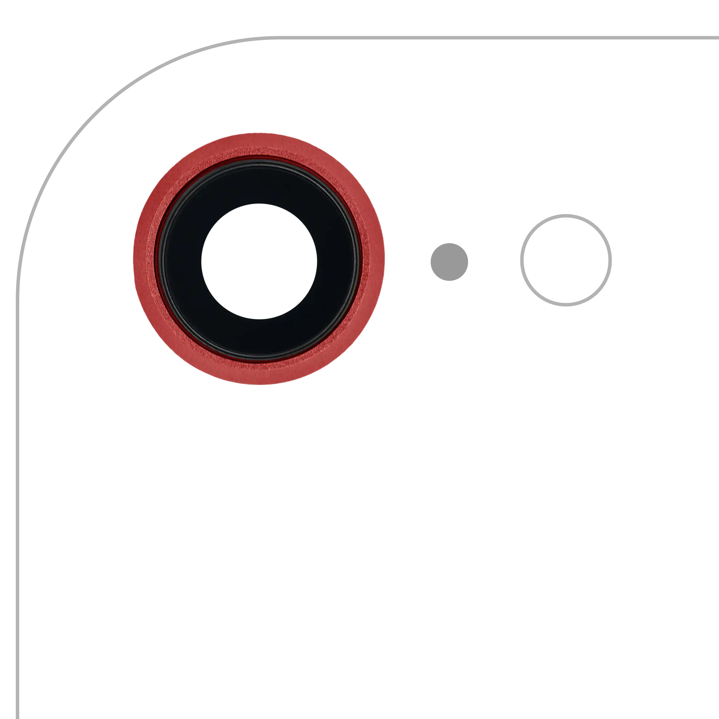 Back Camera Lens With Bracket & Bezel Compatible For Iphone 8 / Se (2020) / Se (2022) (Red) (10 Pack) (Real Sapphire L Premium)