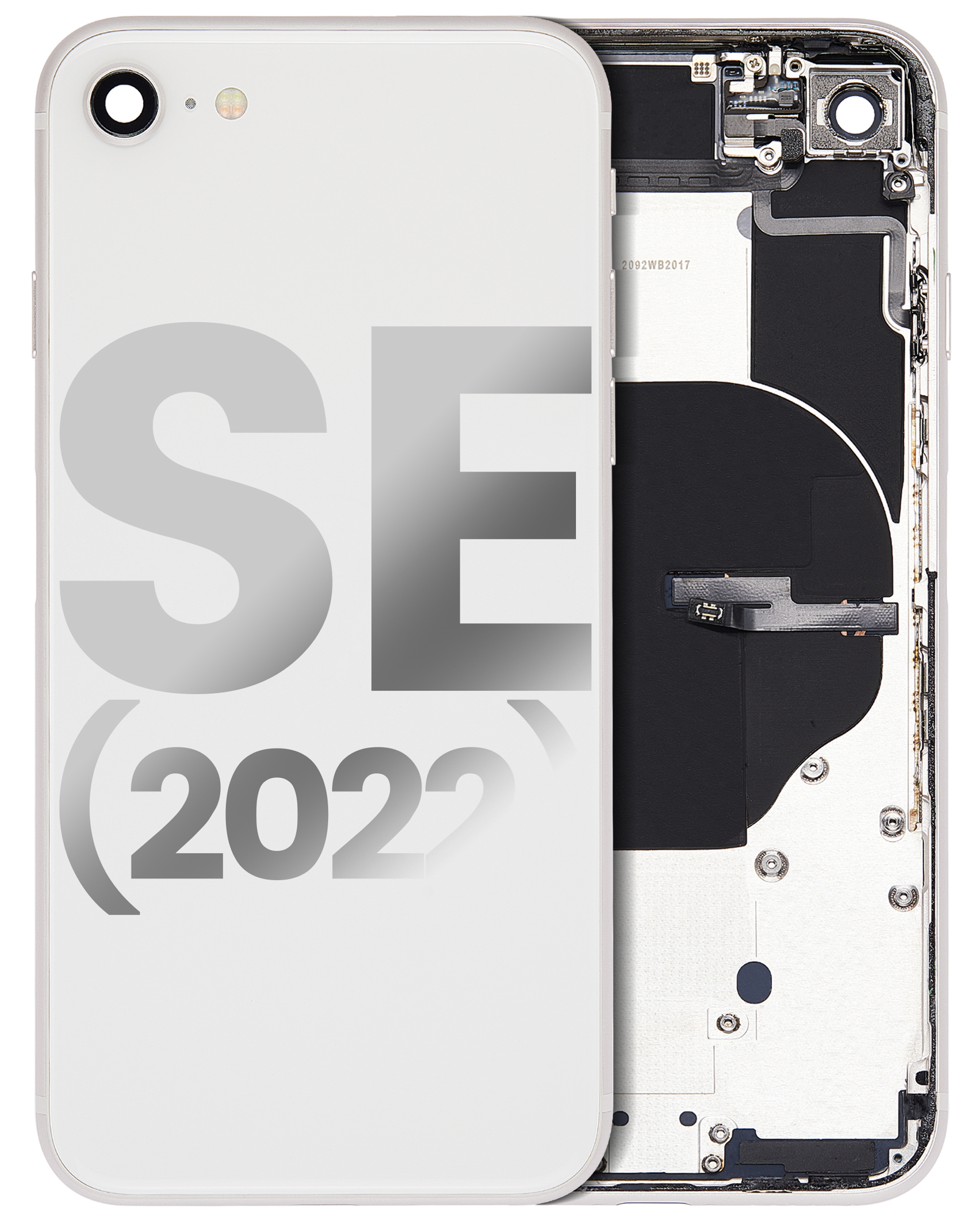 Back Housing W/ Small Components Pre-Installed Compatible For Iphone Se (2022) (Used  Pull: Grade A) (Starlight)