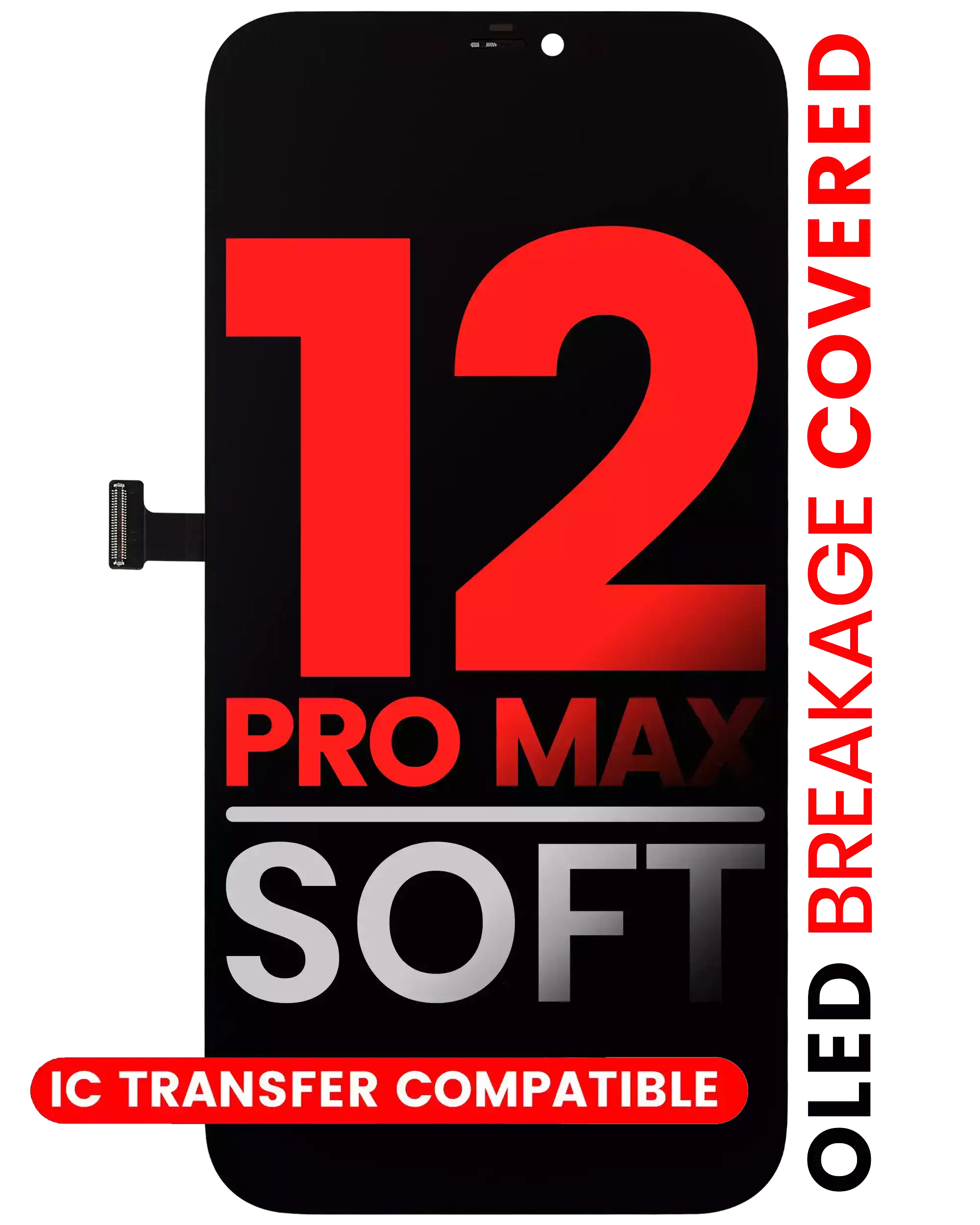Oled Assembly Compatible For Iphone 12 Pro Max (Aftermarket Pro: Xo7 Soft)