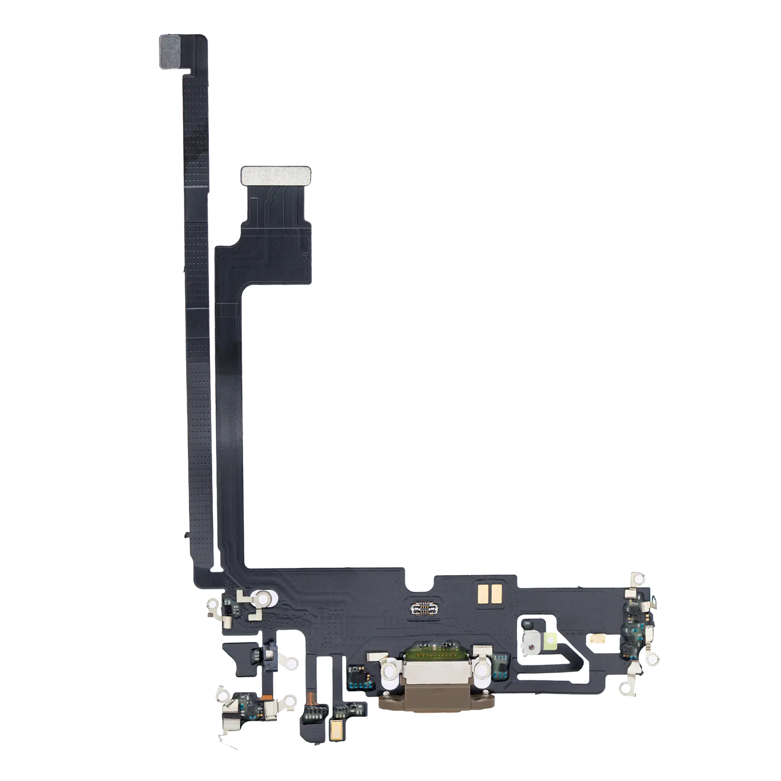 Charging Port Flex Cable Compatible For Iphone 12 Pro Max (Aftermarket Plus) (Gold)