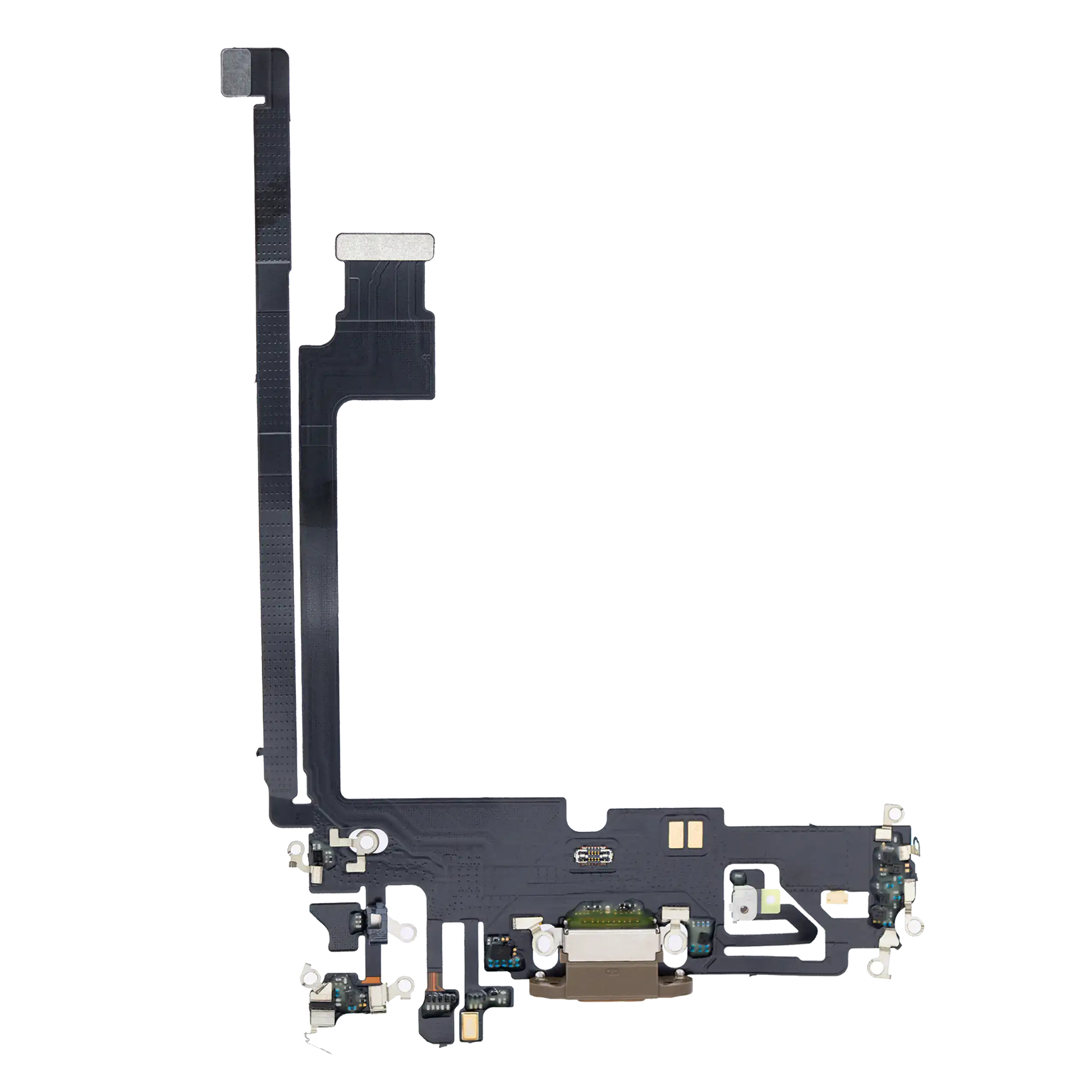 Charging Port Flex Cable Compatible For Iphone 12 Pro Max (Premium) (Gold)