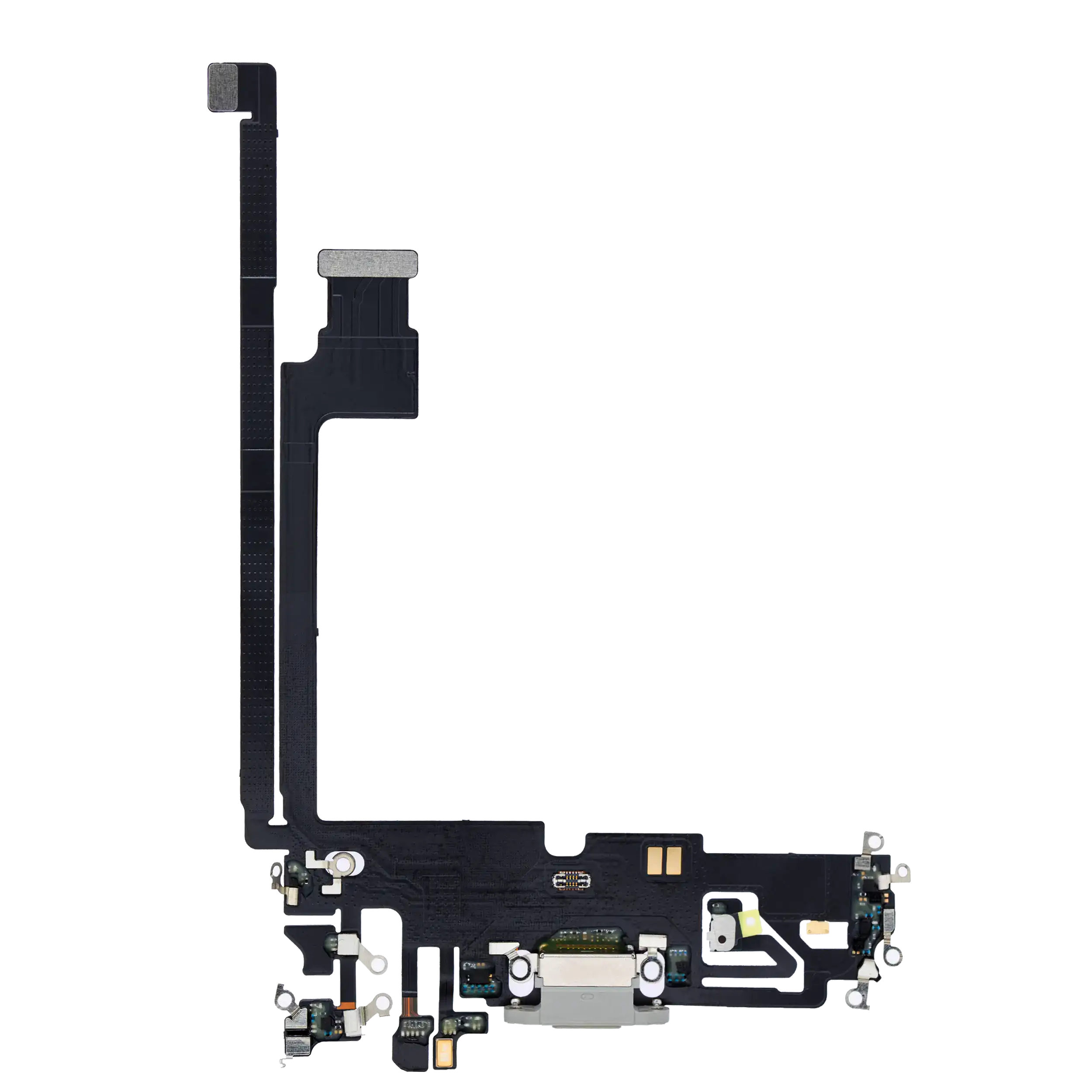 Charging Port Flex Cable Compatible For Iphone 12 Pro Max (Premium) (Silver)