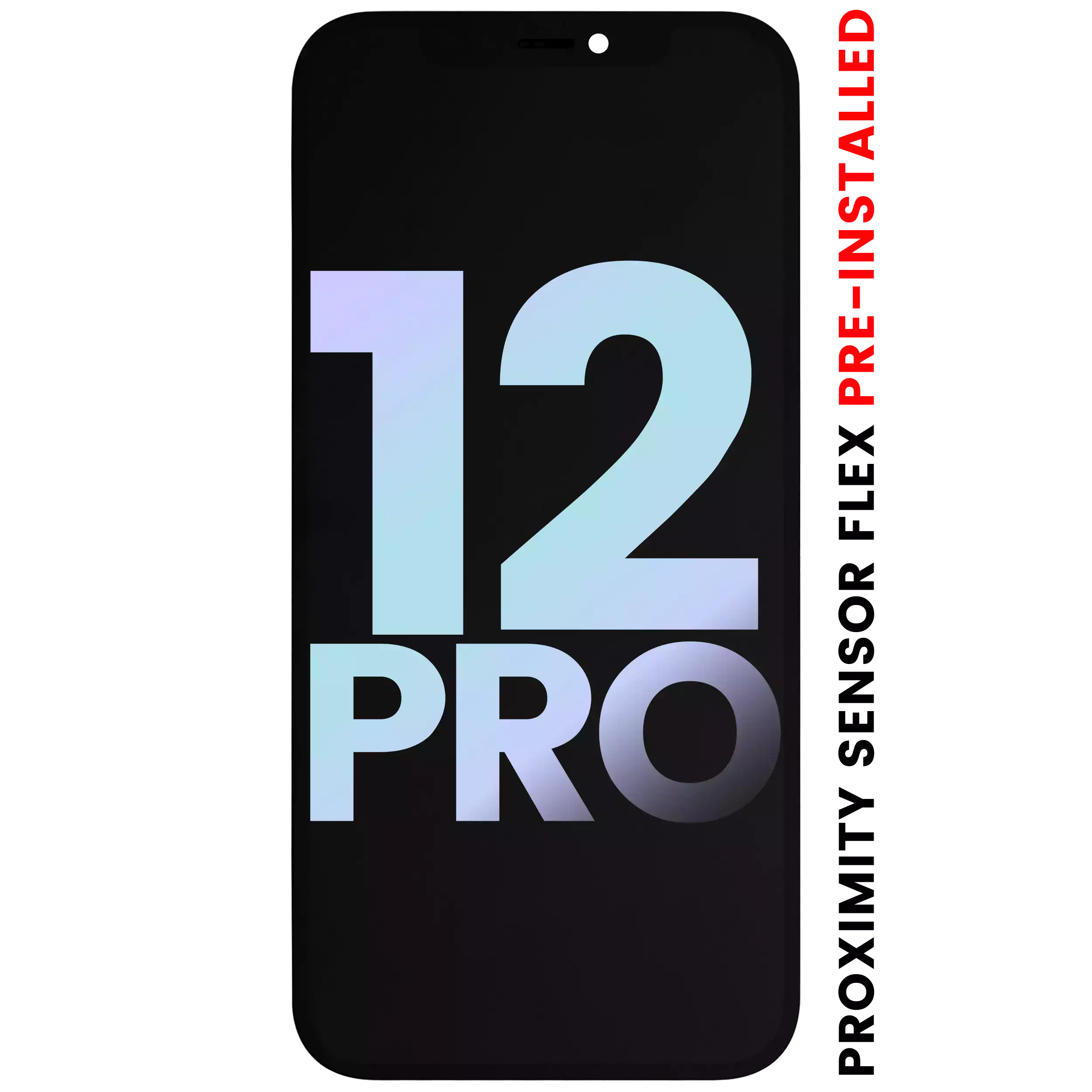 Oled Assembly With Proximity Sensor Flex Pre-Installed Compatible For Iphone 12 Pro (Service Pack)