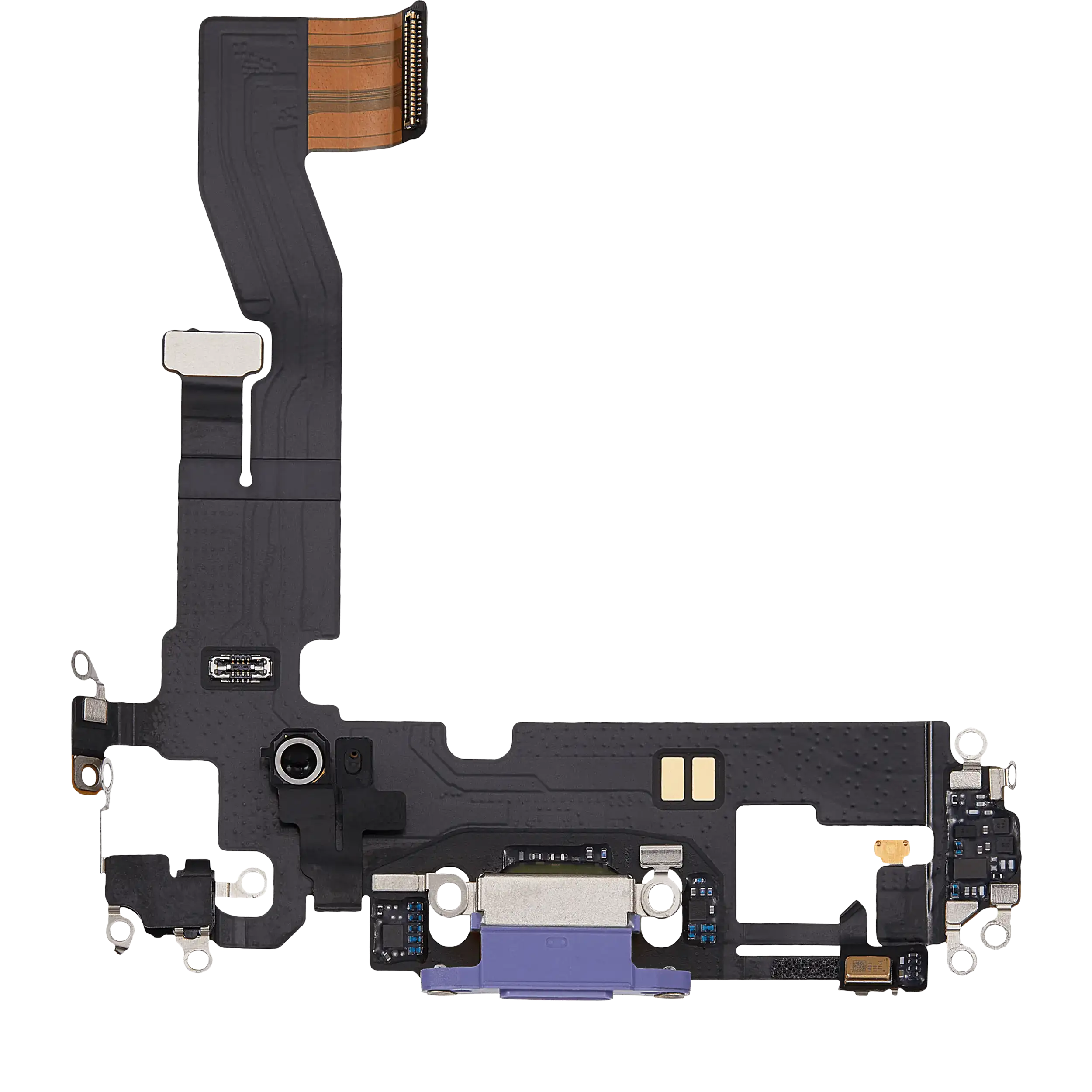 Charging Port Flex Cable Compatible For Iphone 12 / 12 Pro (Used  Pull) (Purple)