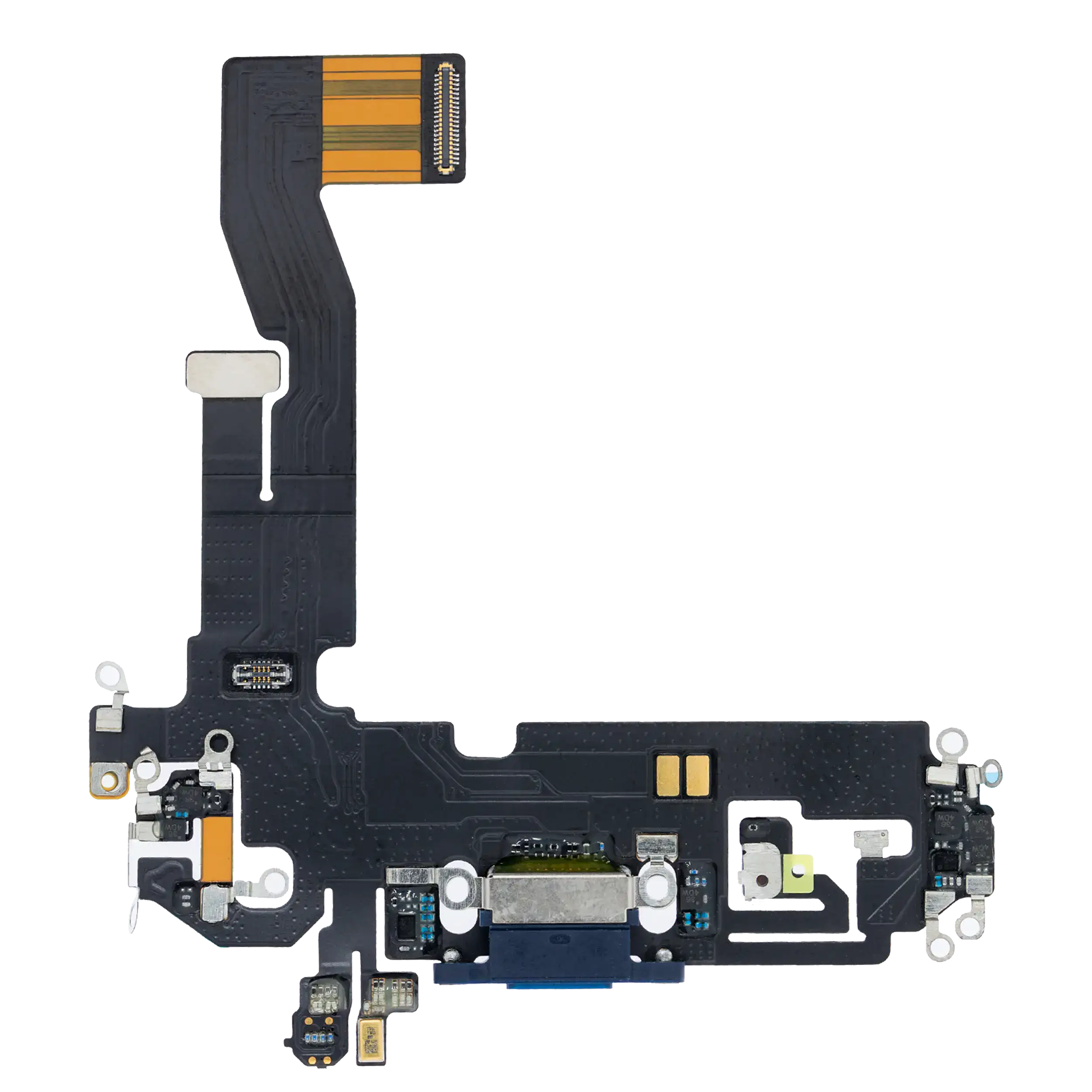Charging Port Flex Cable Compatible For Iphone 12 / 12 Pro (Aftermarket Plus) (Pacific Blue)