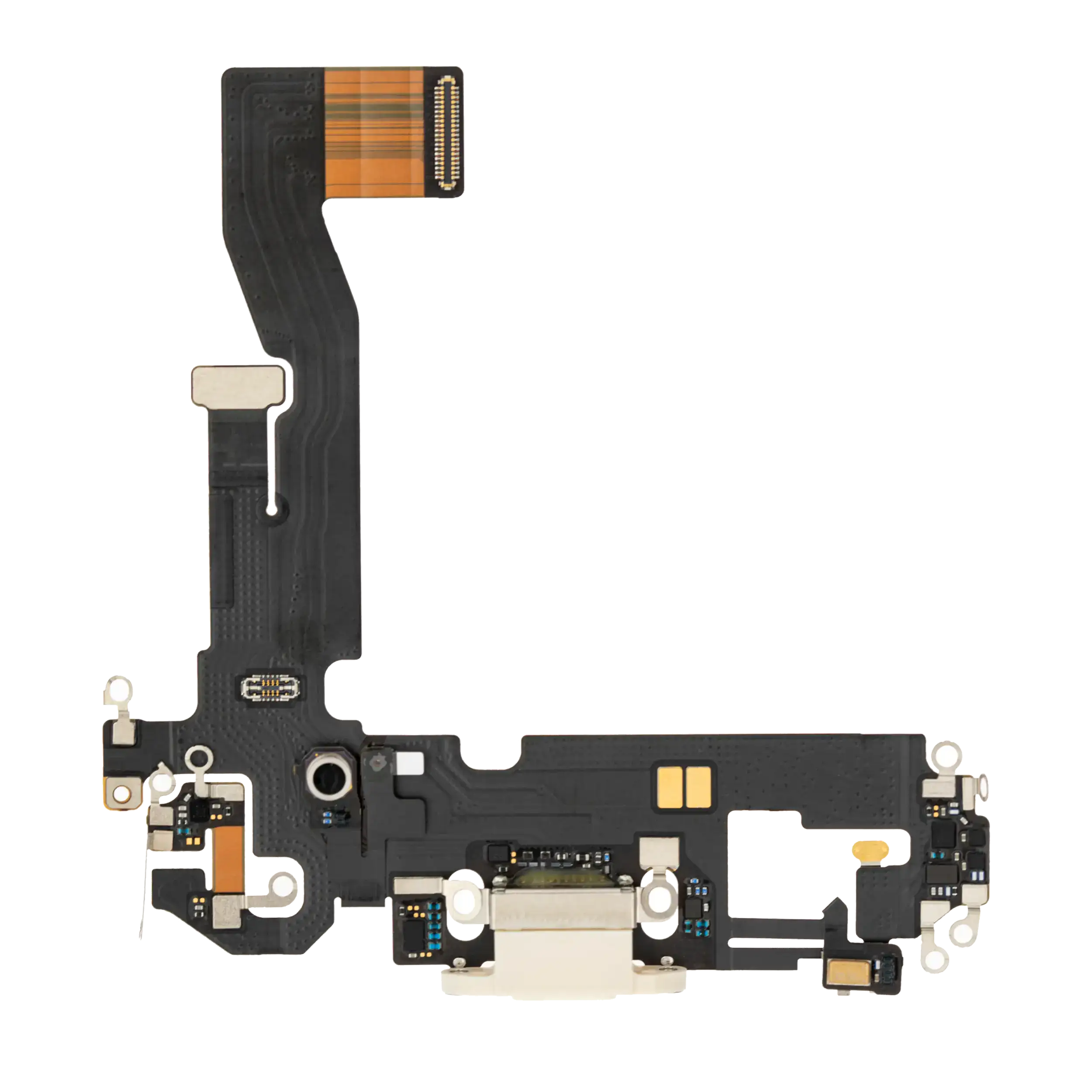 Charging Port Flex Cable Compatible For Iphone 12 / 12 Pro (Premium) (Gold)