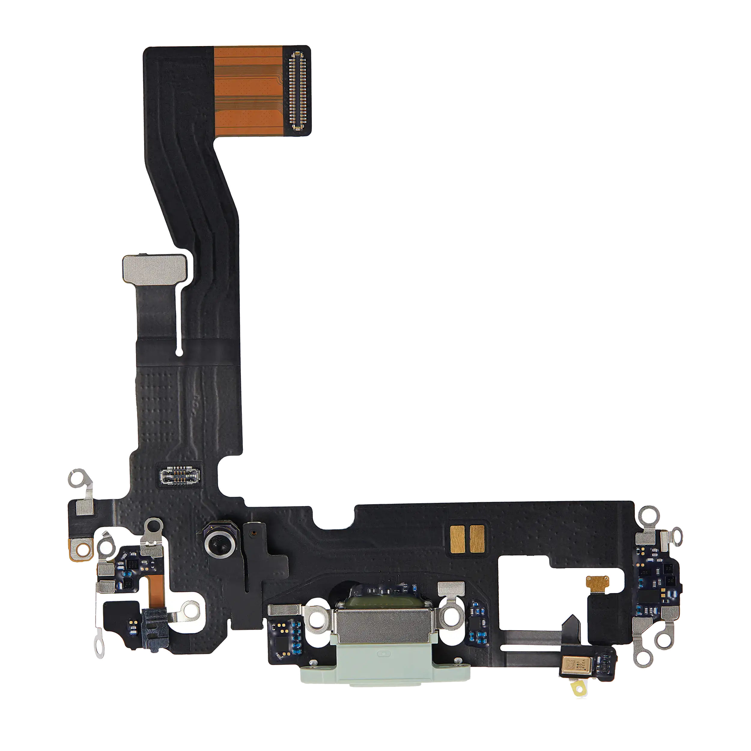 Charging Port Flex Cable Compatible For Iphone 12 / 12 Pro (Premium) (Green)