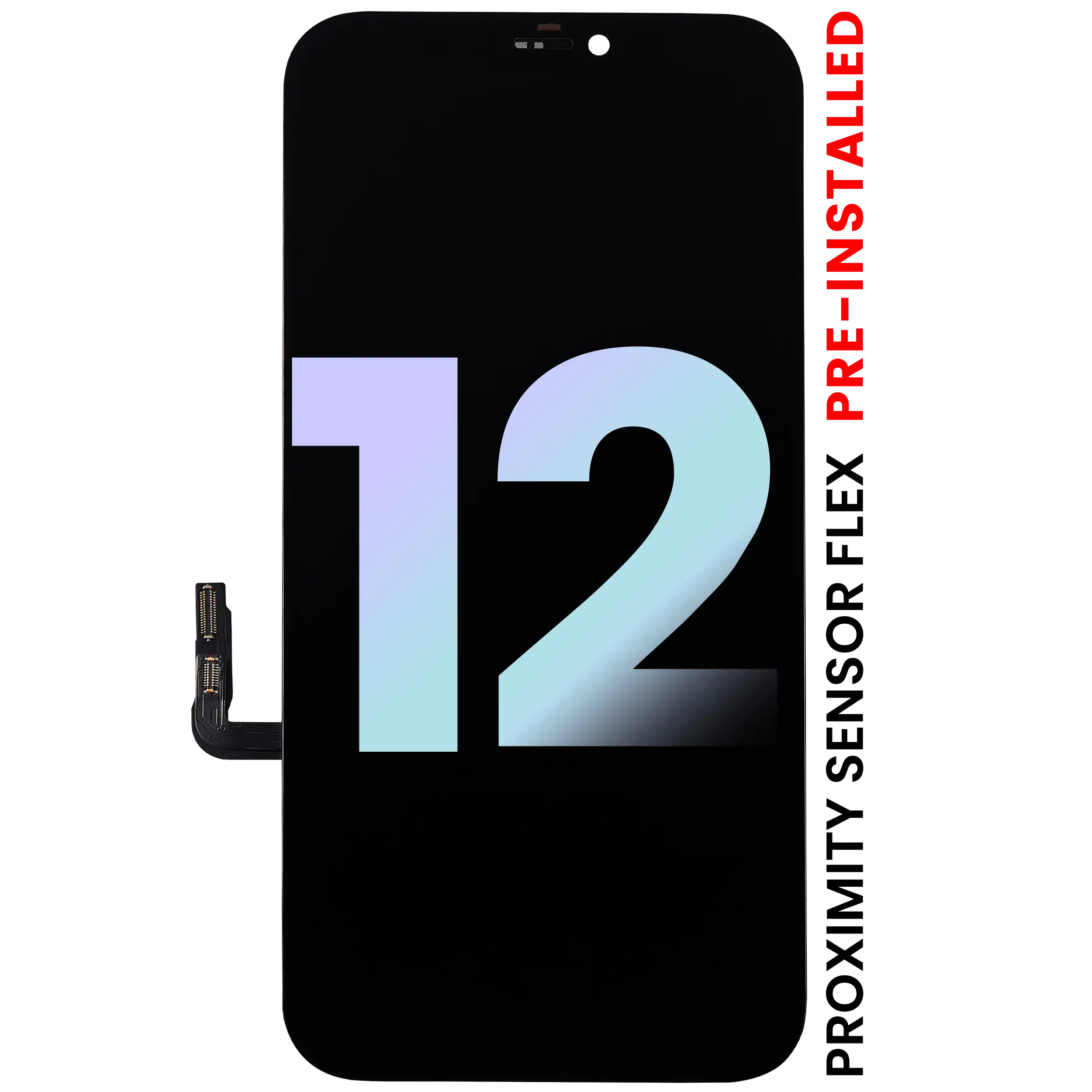 Oled Assembly With Proximity Sensor Flex Pre-Installed Compatible For Iphone 12 (Service Pack)