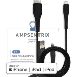 AmpSentrix Alpha MFi Lightning to USB-A Cable – 6 ft, Black