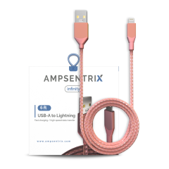 AmpSentrix Infinity USB-A to Lightning Cable (Non-MFi) – 6 ft