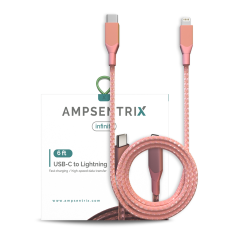AmpSentrix Infinity USB-C to Lightning Cable (Non-MFi) – 6 ft