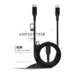 AmpSentrix Infinity USB-C to USB-C Cable – 6 ft in Black