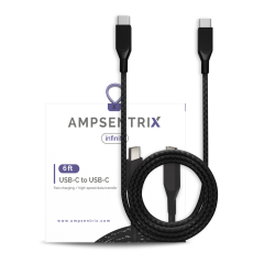 AmpSentrix Infinity USB-C to USB-C Cable – 6 ft