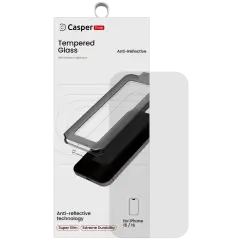 Casper Snap Tempered Glass Screen Protector For iPhone 15 / 16 (AR Clear)