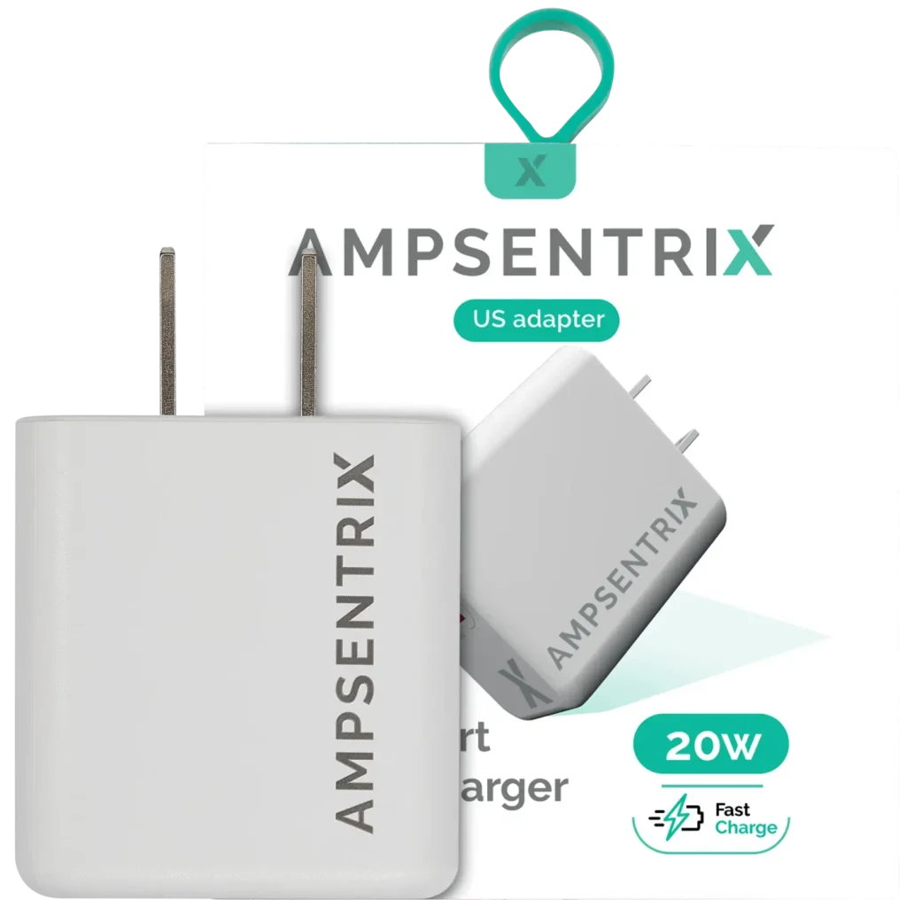 AmpSentrix 20W USB-C & USB-A Wall Charger