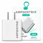 AmpSentrix 20W USB-C & USB-A Wall Charger