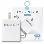 AmpSentrix 65W USB-C GaN Laptop & Phone Charger