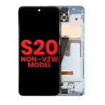 Samsung Galaxy S20 Aftermarket Plus OLED Replacement Screen (With frame, Cloud Blue, Non-Verizon)