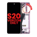 Samsung Galaxy S20 Aftermarket Plus OLED Replacement Screen (With frame, Cloud Pink, Verizon UW only)