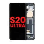 Samsung Galaxy S20 Ultra Aftermarket Plus OLED Replacement Screen (With frame, Cosmic Black)