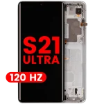 Samsung Galaxy S21 Ultra Aftermarket Plus OLED Replacement Screen – 120Hz (With frame, Phantom Silver)