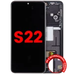 Samsung Galaxy S22 Aftermarket Plus OLED Replacement Screen (With frame, Phantom Black)