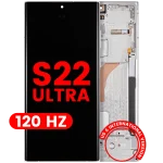 Samsung Galaxy S22 Ultra Aftermarket Plus OLED Replacement Screen – 120Hz (With frame, Phantom White)