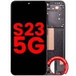 Samsung Galaxy S23 Aftermarket Plus OLED Replacement Screen (With frame, Phantom Black)