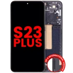 Samsung Galaxy S23 Plus Aftermarket Plus OLED Replacement Screen (With frame, Phantom Black)