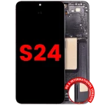 Samsung Galaxy S24 Aftermarket Plus OLED Replacement Screen (With frame, Onyx Black)