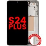 Samsung Galaxy S24 Plus Aftermarket Plus OLED Replacement Screen (With frame, Amber Yellow)