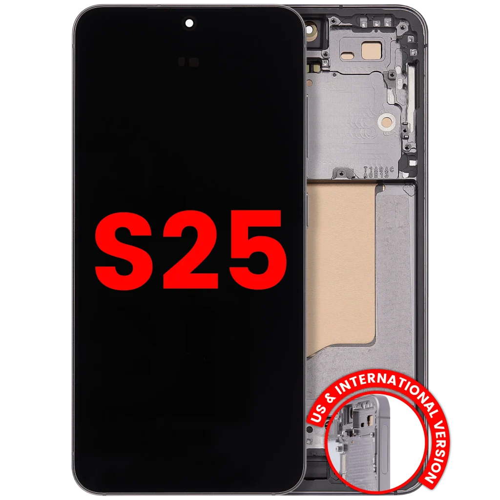 Samsung Galaxy S25 Aftermarket Plus OLED Replacement Screen (With frame, Silver Shadow)