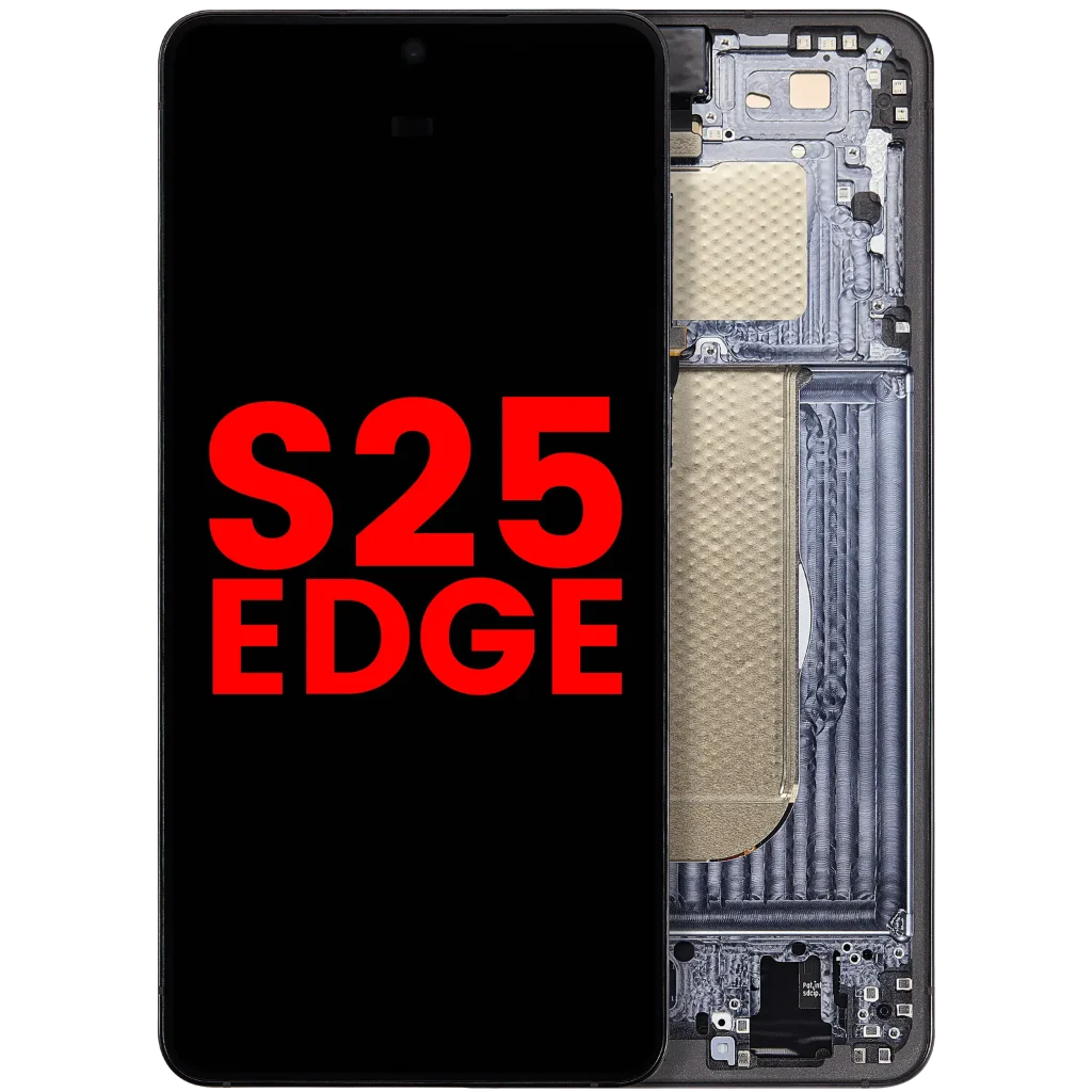 Samsung Galaxy S25 Edge Aftermarket Plus OLED Replacement Screen (With frame, Titanium Jetblack)