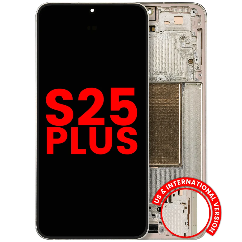 Samsung Galaxy S25 Plus Aftermarket Plus OLED Replacement Screen (With frame, Pink Gold)