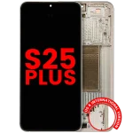 Samsung Galaxy S25 Plus Aftermarket Plus OLED Replacement Screen (With frame, Pink Gold)
